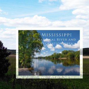 Mississippi River Sunny Day, nördlich von Minneapo Postkarte
