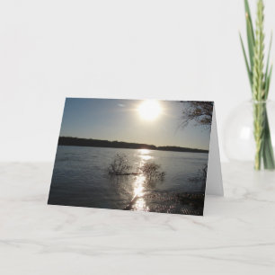 Mississippi River Sunset, Birthday Karte