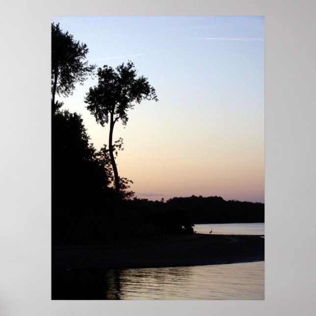 Mississippi River Sunset Poster (Vorne)