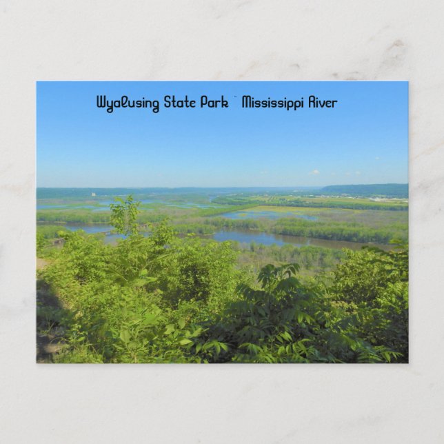 Mississippi River View von Wyalusing Staat Park P Postkarte (Vorderseite)