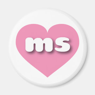 Mississippi rosa Herz - I Liebe ms Magnet