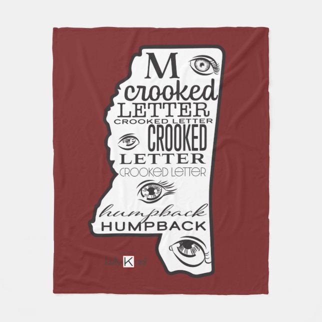 Mississippi Rot Fleecedecke (Vorderseite)
