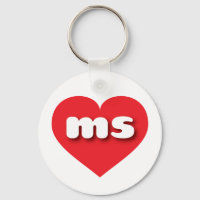 Mississippi rotes Herz - I Liebe ms
