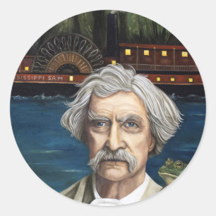 Mississippi Sam Aka Mark Twain Runder Aufkleber
