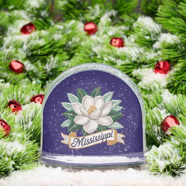 Mississippi Staat Blume Emblem Schneekugeln (Weihnachten)