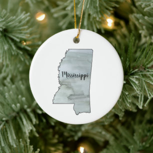 Mississippi Staat Illustration Keramik Ornament