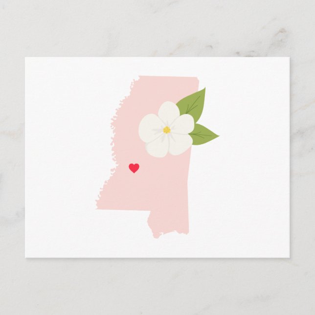 Mississippi-Staat Postkarte (Vorderseite)