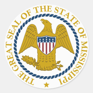 Mississippi-Staats-Siegel Runder Aufkleber