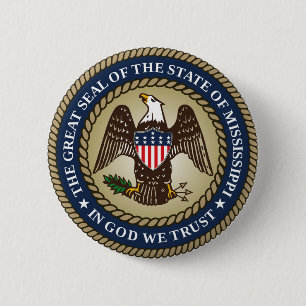 Mississippi-Staats-Siegelamerika-Republiksymbol Button
