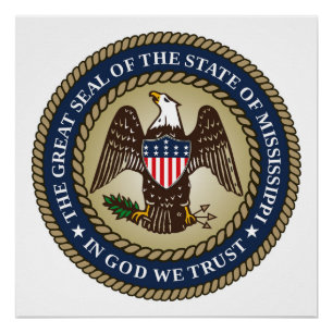 Mississippi-Staats-Siegelamerika-Republiksymbol Poster