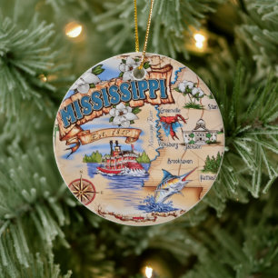 Mississippi State Schmuck Keramik Ornament