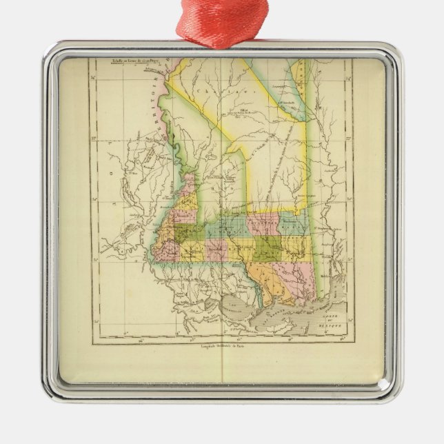 Mississippi US Silbernes Ornament (Vorne)