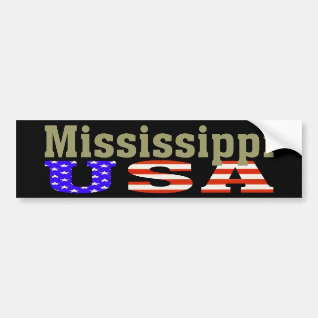 Mississippi USA! Autoaufkleber (Vorne)