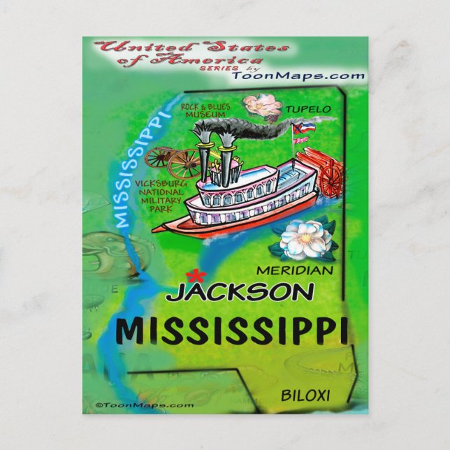 Mississippi USA Card Postkarte (Vorderseite)