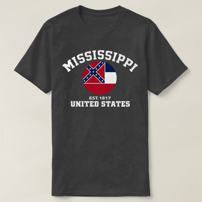 Mississippi USA Est. Patriotisches T-Shirt der (Design vorne)