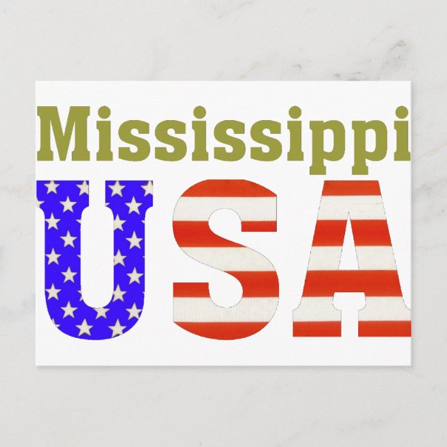Mississippi USA! Postkarte (Vorderseite)