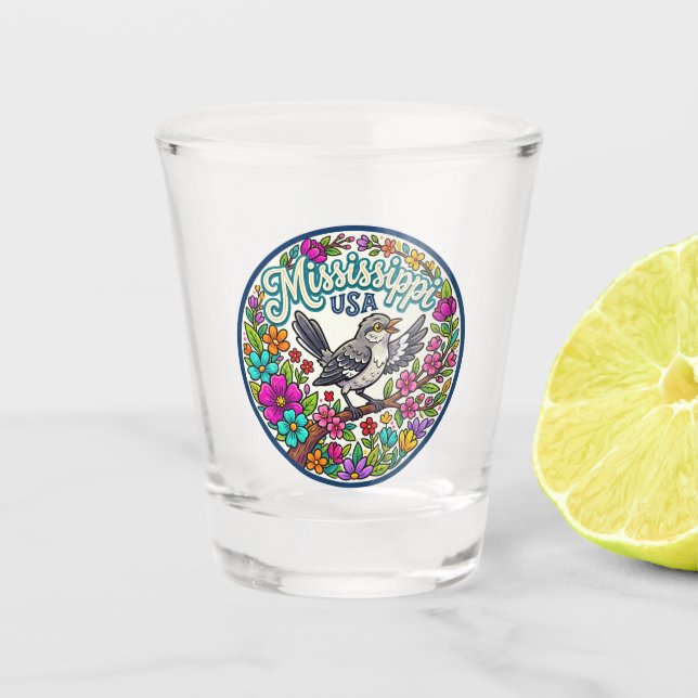 Mississippi USA Schnapsglas (Vorderseite)