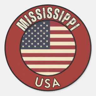 Mississippi Vereinigte Staaten von Amerika Runder Aufkleber