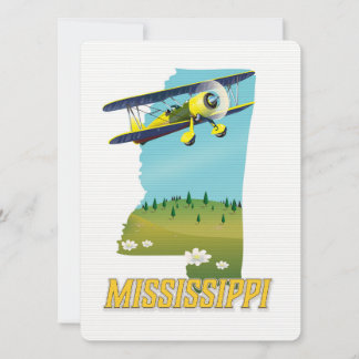 Mississippi Vintage Karte Reiseplakat drucken.