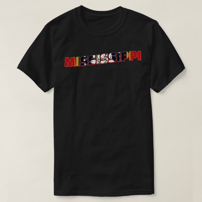 Mississippi Vintage Retro-Souvenir T-Shirt (Design vorne)