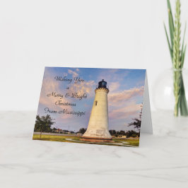 Mississippi-Weihnachtskarten-Leuchtturm Feiertagskarte