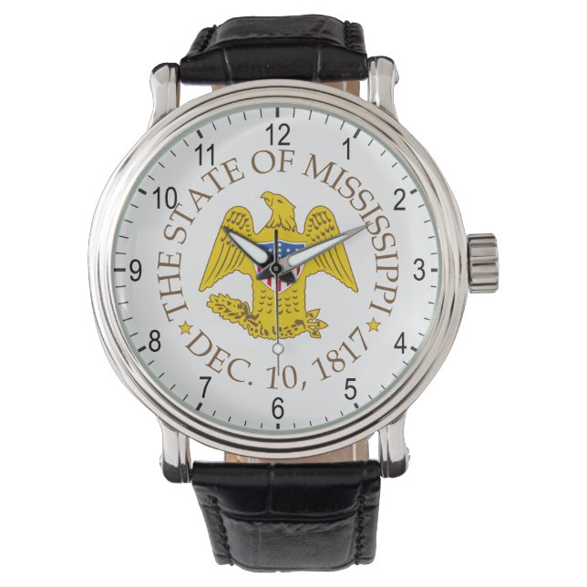 Mississippi-Zeichen Armbanduhr (Vorderseite)
