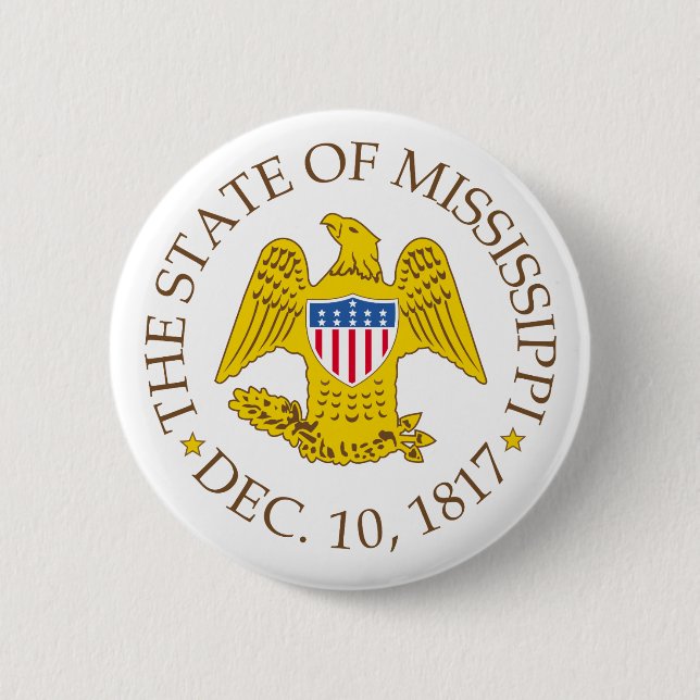 Mississippi-Zeichen Button (Vorderseite)
