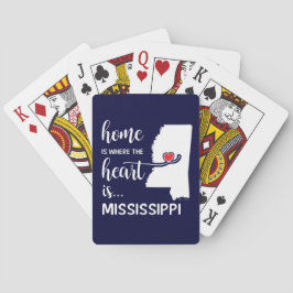 Mississippi Zuhause ist das Herz Spielkarten