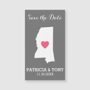 Mississippi Zuhause Staat Liebe mit benutzerdefini Magnetkarte