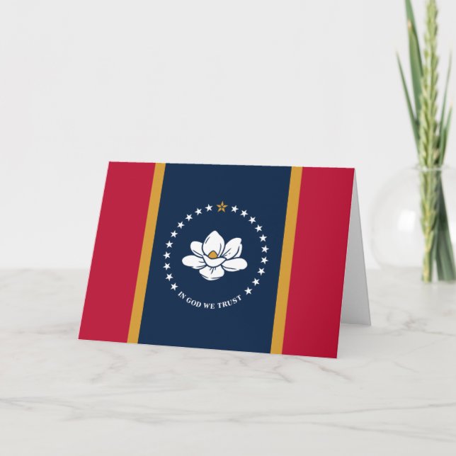 Mississippian Flag, Flag of Mississippi Karte (Vorderseite)