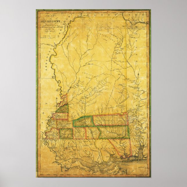 MississippiPanoramakarteMississippi Poster (Vorne)
