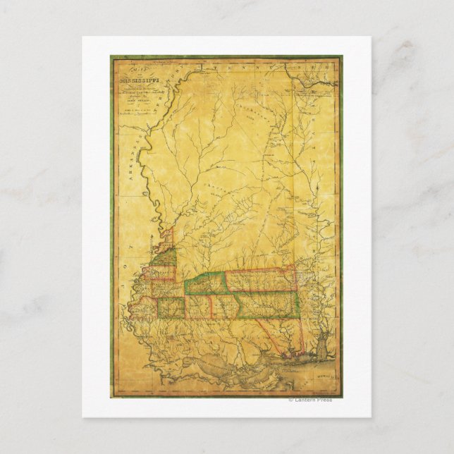 MississippiPanoramakarteMississippi Postkarte (Vorderseite)