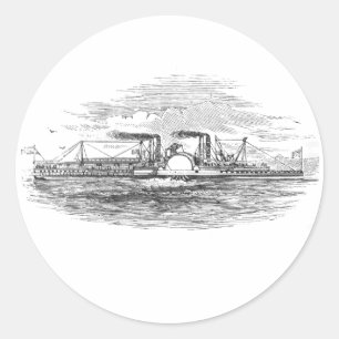 Mississippisteamboat-Aufkleber Runder Aufkleber