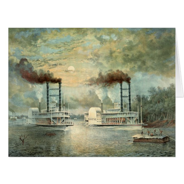 Mississippisteamboat-Rennen 1859 (Vorderseite (Horizontal))