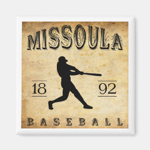 Missoula Montana Baseball 1892 Magnet
