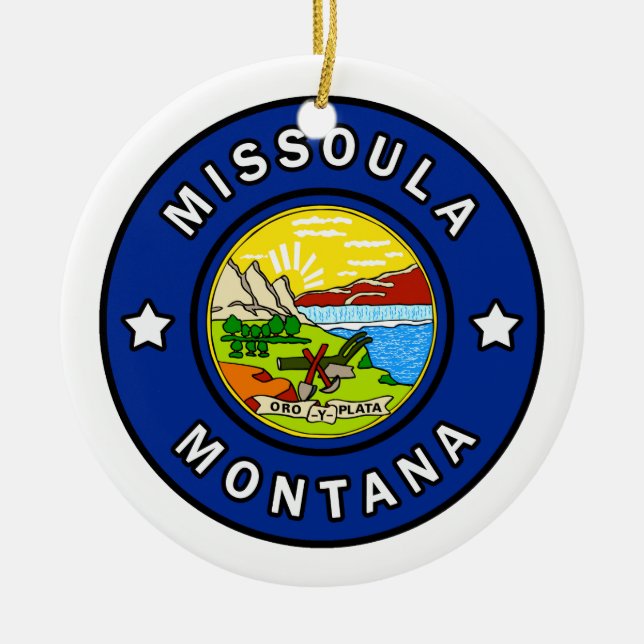 Missoula Montana Keramik Ornament (Vorne)