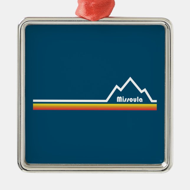 Missoula, Montana Ornament Aus Metall (Vorne)