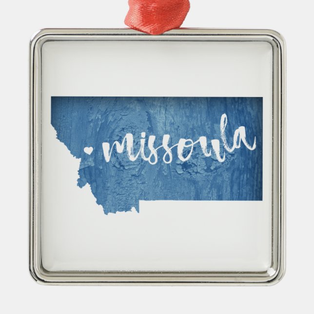 Missoula, Montana Ornament Aus Metall (Vorne)