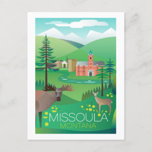 Missoula, Montana Postkarte