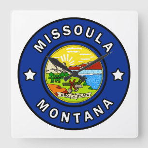 Missoula Montana Quadratische Wanduhr
