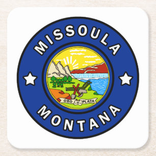 Missoula Montana Rechteckiger Pappuntersetzer