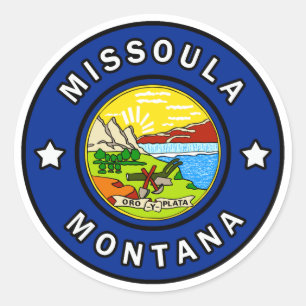 Missoula Montana Runder Aufkleber