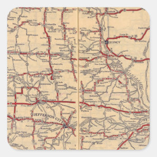 Missouri 11 quadratischer aufkleber
