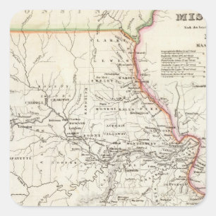 Missouri 2 quadratischer aufkleber