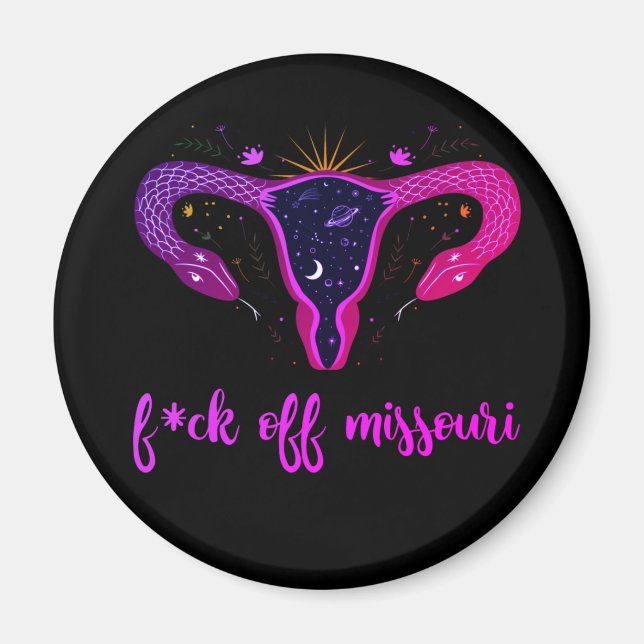 Missouri Abortion Ban Celestial Uterus Protest Magnet (Vorne)