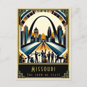Missouri Art Deco Postkarte