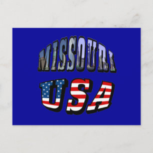 Missouri Bild und USA Text Postkarte