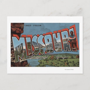 Missouri (Bridge View) - Große Letter-Szenen Postkarte