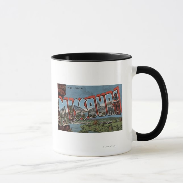 Missouri (Bridge View) - Große Letter-Szenen Tasse (Rechts)