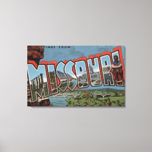 Missouri (Brücken-Ansicht) - große Leinwanddruck